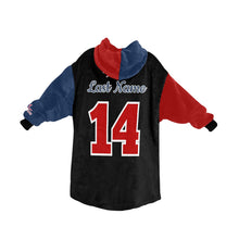 Load image into Gallery viewer, All American Snuggler Red/Blue Blanket Hoodie for Women