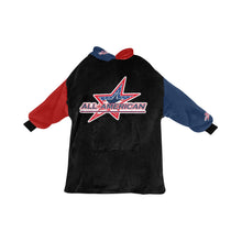 Load image into Gallery viewer, All American Snuggler Red/Blue Blanket Hoodie for Women