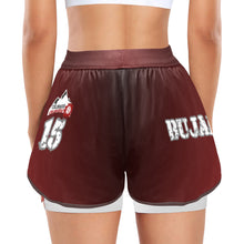 Load image into Gallery viewer, Crusher Double Short Women's Sports Shorts with Compression Liner (Model L63)