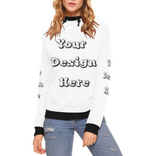 Load image into Gallery viewer, Custom Your Design Here- Female Hindneck Hoodie High Neck Pullover Hoodie for Women (Model H24)