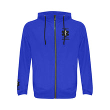 Load image into Gallery viewer, 94/6 poly/spandex ER Block Zip-Up Hoodie Men and Women Sizes