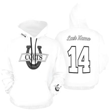 Load image into Gallery viewer, South White U B Name/Number All Over Print Hoodie for Women (USA Size) (Model H13)