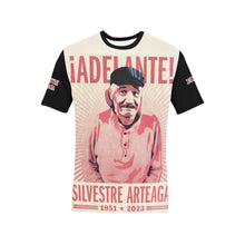 Load image into Gallery viewer, Sil black sleeves Men's All Over Print T-Shirt (Solid Color Neck) (Model T63)