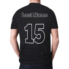 Load image into Gallery viewer, WF Men Shirt Mesh Grey LastName/Number Black New All Over Print T-shirt for Men (Model T45)