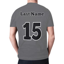Load image into Gallery viewer, WF Men Shirt Mesh Grey LastName/Number New All Over Print T-shirt for Men (Model T45)
