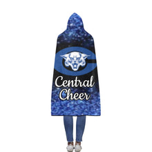 Load image into Gallery viewer, Central Cheer Flannel Hooded Blanket 56''x80''