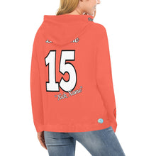 Load image into Gallery viewer, Chaos Mama Orange All Over Print Hoodie for Women (USA Size) (Model H13)