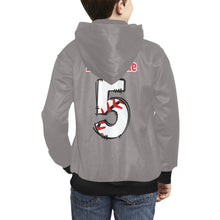 Load image into Gallery viewer, Tribe Baseball Grey n Kids' All Over Print Hoodie (Model H38)
