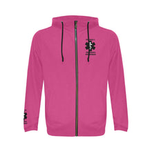 Load image into Gallery viewer, 94/6 poly/spandex ER Block Zip-Up Hoodie Men and Women Sizes