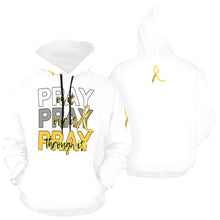 Load image into Gallery viewer, DOM White Pray All Over Print Hoodie for Women (USA Size) (Model H13)