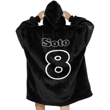 Load image into Gallery viewer, PS Sherpa Lined Hoodie black Blanket Hoodie for Women