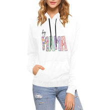 Load image into Gallery viewer, Dog Mama Back Paws/Pics on back All Over Print Hoodie for Women (USA Size) (Model H13)