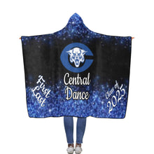 Load image into Gallery viewer, Central Dance Flannel Hooded Blanket 56''x80''