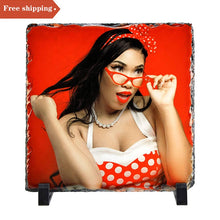 Load image into Gallery viewer, Keepsake Photo Rock Slate- Circle, Square, Heart, Rectangle