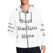Load image into Gallery viewer, Custom Your Design Here- Zip-up Male All Over Print Full Zip Hoodie for Men (Model H14)