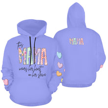 Load image into Gallery viewer, Mama Purple All Over Print Hoodie for Women (USA Size) (Model H13)