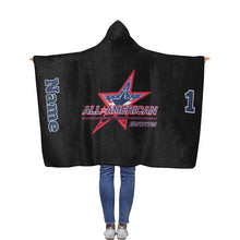 Load image into Gallery viewer, All American Hooded blanket Custom 2 Flannel Hooded Blanket 40''x50''