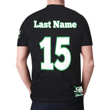 Load image into Gallery viewer, Aces Black Custom Back- White Wording New All Over Print T-shirt for Men (Model T45)