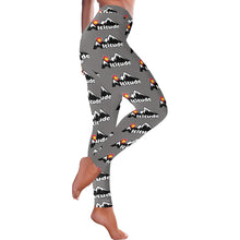 Load image into Gallery viewer, Altitude Leggings Grey Pattern Low Rise Leggings (Invisible Stitch) (Model L05)