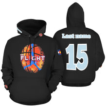 Load image into Gallery viewer, Flight Men Hoodie Black Light Blue All Over Print Hoodie for Men (USA Size) (Model H13)