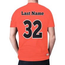 Load image into Gallery viewer, Chaos Orange Custom Last Number New All Over Print T-shirt for Men (Model T45)