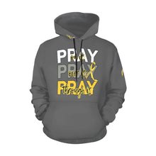 Load image into Gallery viewer, DOM Grey Pray All Over Print Hoodie for Women (USA Size) (Model H13)
