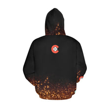 Load image into Gallery viewer, Chaos Orange Glitter Hoodie No Customization All Over Print Hoodie for Women (USA Size) (Model H13)