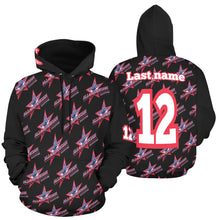 Load image into Gallery viewer, All American Mom Hoodie Full Custom Black Plain All Over Print Hoodie for Women (USA Size) (Model H13)