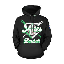 Load image into Gallery viewer, Aces Black/Black All Over Print Hoodie for Men (USA Size) (Model H13)