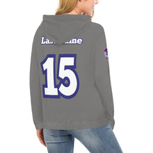 Load image into Gallery viewer, Tribe Grey All Over Print Hoodie for Women (USA Size) (Model H13)