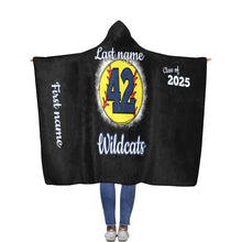 Load image into Gallery viewer, Wildcats Softball Name Flannel Hooded Blanket 56''x80''