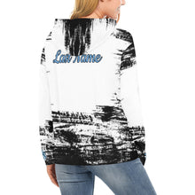 Load image into Gallery viewer, PW Black/White Cheerleader Hoodie Full Custom Name, LN, Year All Over Print Hoodie for Women (USA Size) (Model H13)
