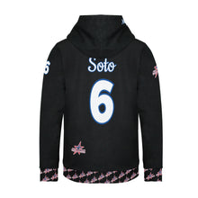 Load image into Gallery viewer, All American Black Women's Long Sleeve Fleece Hoodie (Model H55)