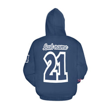 Load image into Gallery viewer, All American Mom Hoodie Full Custom Blue All Over Print Hoodie for Women (USA Size) (Model H13)