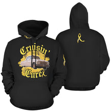 Load image into Gallery viewer, DOM Black Car All Over Print Hoodie for Women (USA Size) (Model H13)