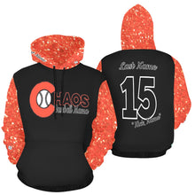 Load image into Gallery viewer, Chaos Mama Glitter full Sleeve Hood All Over Print Hoodie for Women (USA Size) (Model H13)