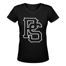 Load image into Gallery viewer, PSB V B Women's Deep V-neck T-shirt (Model T19)