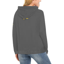 Load image into Gallery viewer, DOM Grey Pray All Over Print Hoodie for Women (USA Size) (Model H13)