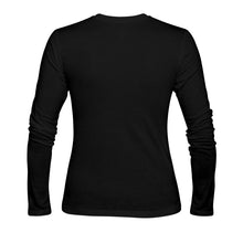 Load image into Gallery viewer, Crusher Longsleeve Black/White Sunny Women's T-shirt (long-sleeve) (Model T07)