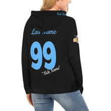 Load image into Gallery viewer, Crusher Mama Full Custom First/Last/Nick Name Number All Over Print Hoodie for Women (USA Size) (Model H13)