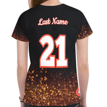 Load image into Gallery viewer, Chaos Glitter Custom New All Over Print T-shirt for Women (Model T45)