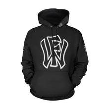 Load image into Gallery viewer, WF Sport Name/Number Black/black All Over Print Hoodie for Men (USA Size) (Model H13)