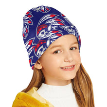Load image into Gallery viewer, Tribe Kid Navy Beanie All Over Print Beanie for Kids
