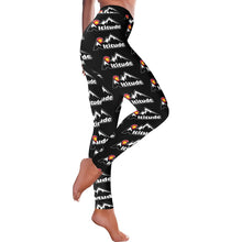 Load image into Gallery viewer, Altitude Leggings Black Pattern Low Rise Leggings (Invisible Stitch) (Model L05)