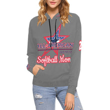 Load image into Gallery viewer, All American Mom Hoodie Full Custom Grey All Over Print Hoodie for Women (USA Size) (Model H13)