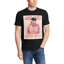 Load image into Gallery viewer, Sil black Men's All Over Print T-Shirt (Solid Color Neck) (Model T63)