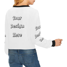Load image into Gallery viewer, Custom Your Design Here- Female Crop Sweater Crop Pullover Sweatshirts for Women (Model H20)