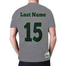 Load image into Gallery viewer, Aces Grey Custom Back New All Over Print T-shirt for Men (Model T45)