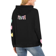 Load image into Gallery viewer, Mama Black All Over Print Hoodie for Women (USA Size) (Model H13)