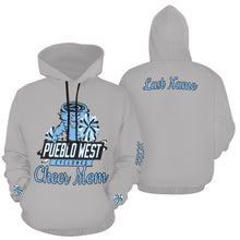 Load image into Gallery viewer, PW Grey Cheer Mom Hoodie Full Custom Name, LN, Year All Over Print Hoodie for Women (USA Size) (Model H13)